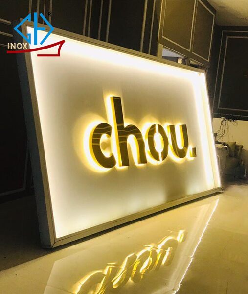chữ inox vàng gương