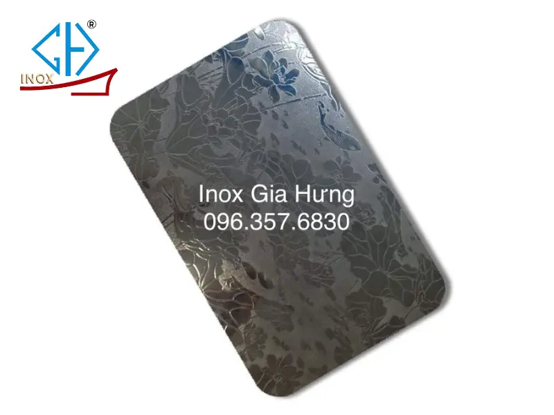tấm inox hoa văn trắng