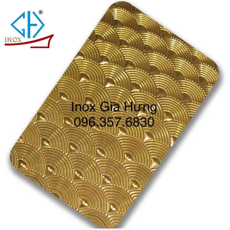 tấm inox hoa văn vàng