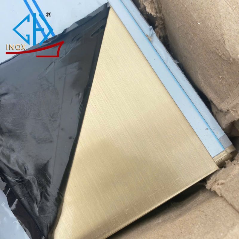 ứng dụng inox vàng xước