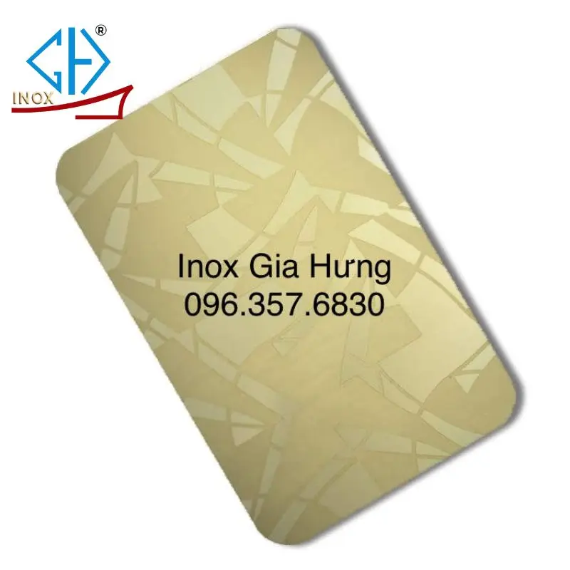 tấm inox hoa văn vàng