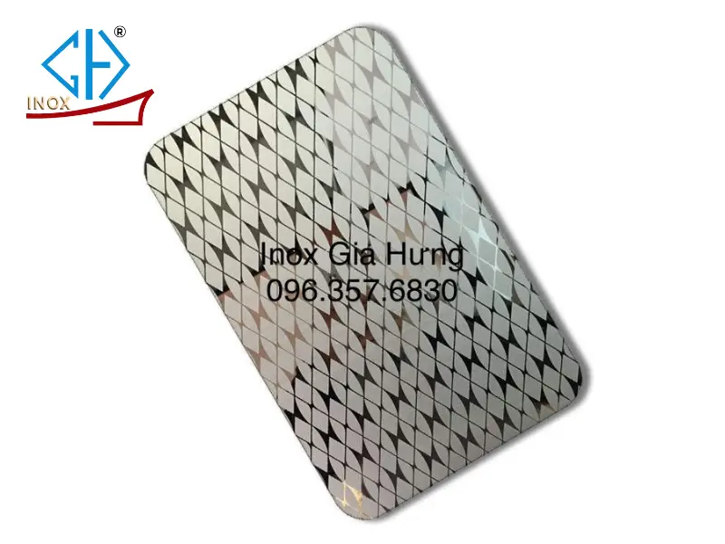 tấm inox hoa văn trắng