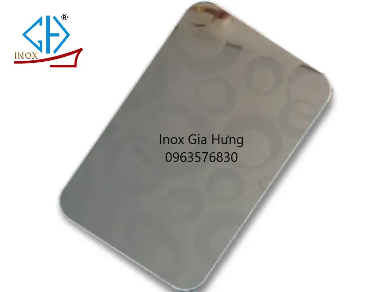 Tấm inox hoa văn trắng hình bong bóng
