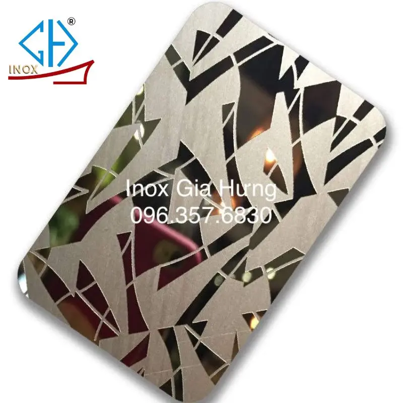 tấm inox hoa văn vàng