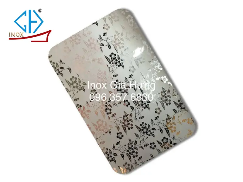 tấm inox hoa văn trắng