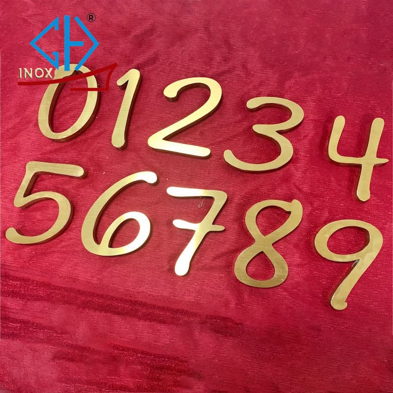 Chữ Inox Vàng Xước
