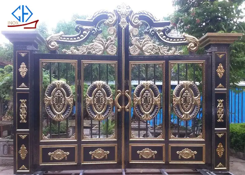 Cửa Cổng Inox Hoa Văn / Màu - 21