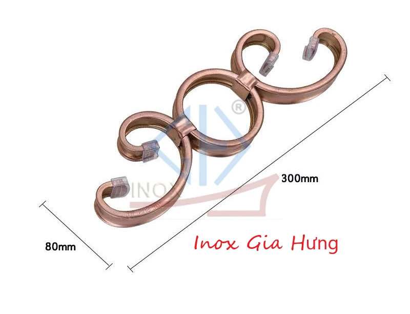Phụ Kiện Hoa Văn Inox - hoa kép tròn