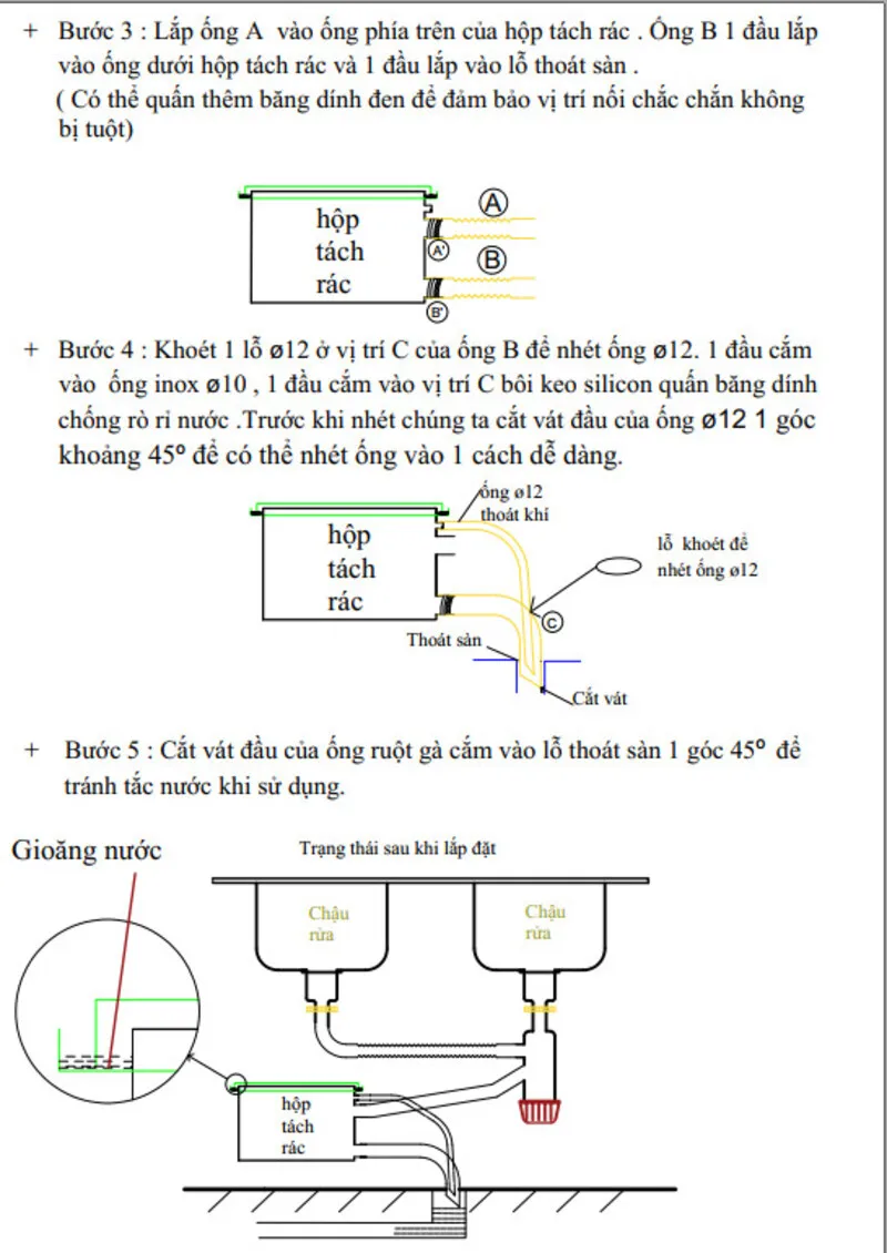 hướng dẫn sử dụng bể tách mỡ