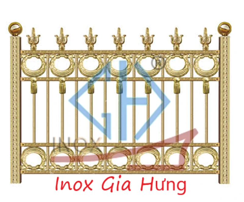 hàng rào inox hoa văn