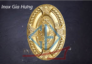 Hoa trang trí - Hoa văn bầu dục vàng