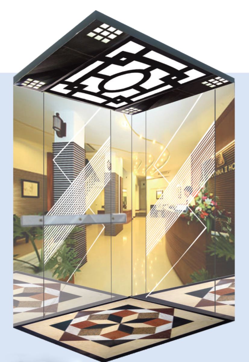 Inox cabin thang máy - Hoa văn kẻ chéo