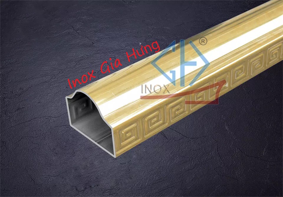 Ống hộp hoa văn inox / màu - 20