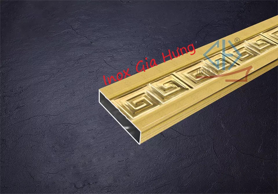 Ống hộp hoa văn inox / màu - 16