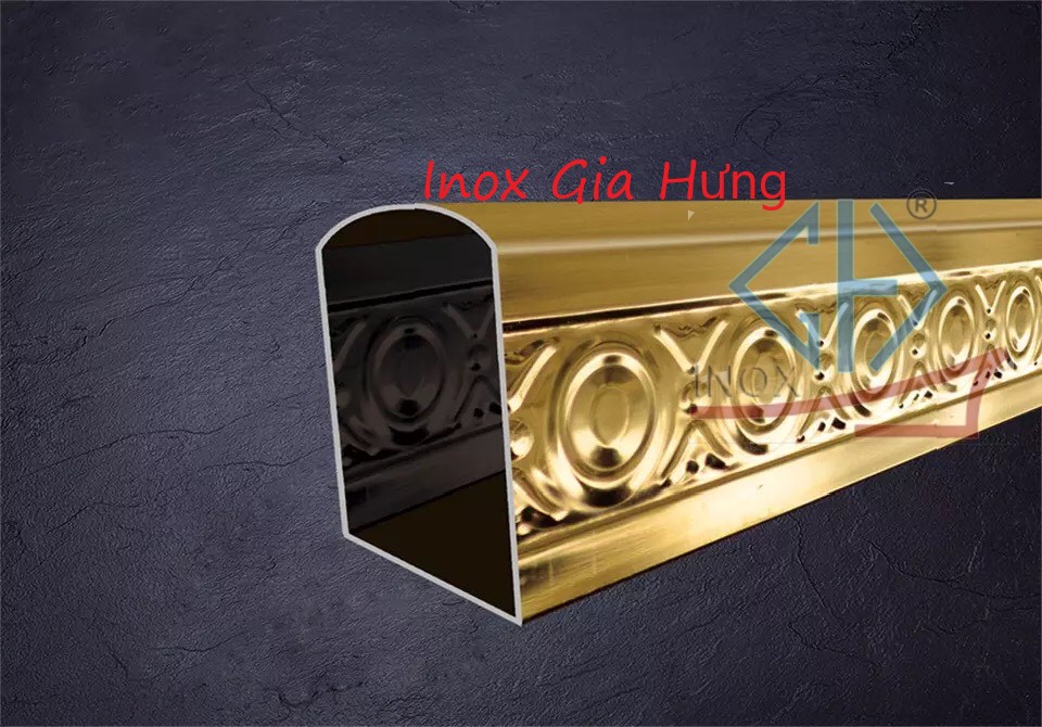 Ống hộp hoa văn inox / màu - 14