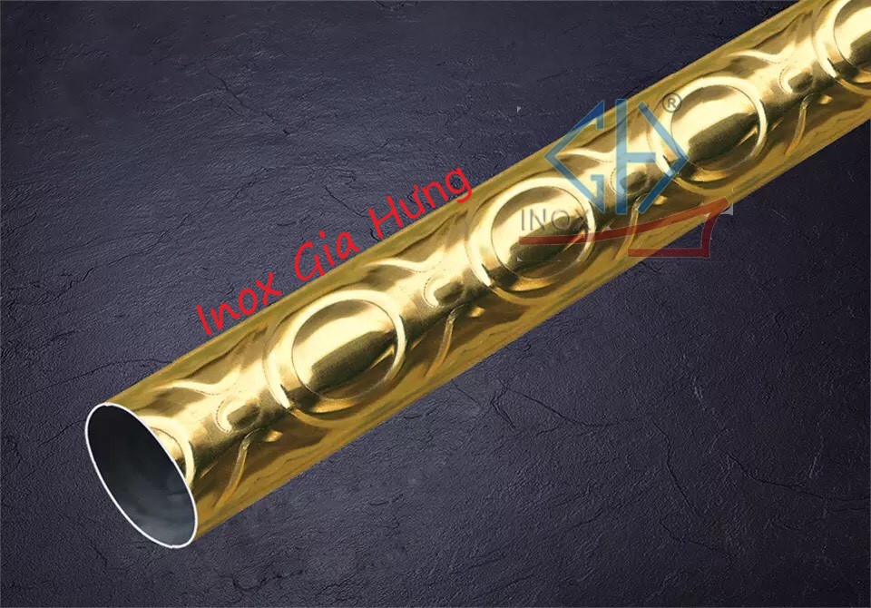 Ống hộp hoa văn inox / màu - 13