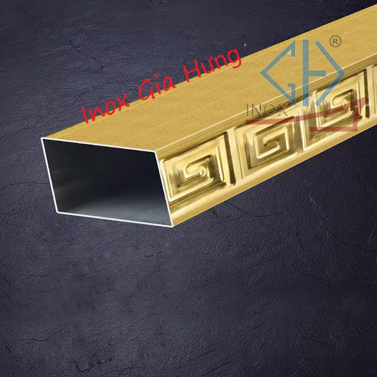 Ống hộp hoa văn inox / màu - 10