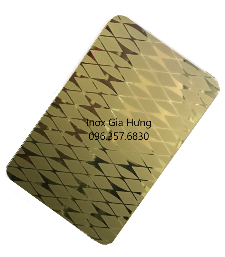 Tấm Inox Hoa Văn Vàng - 06