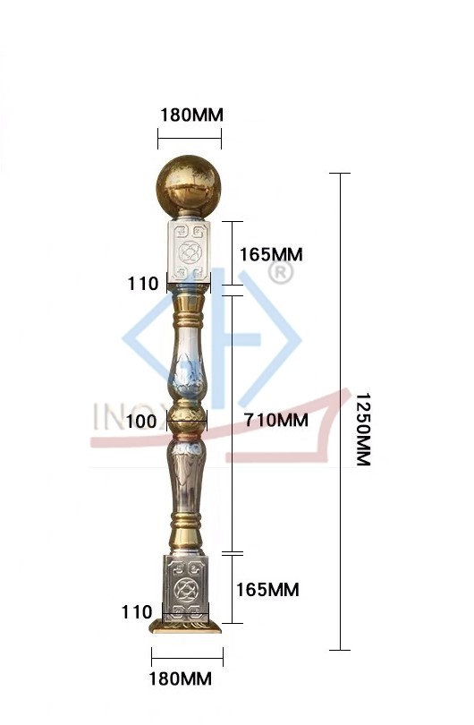 Trụ Cầu Thang Inox - 18