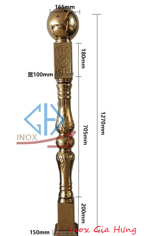 Trụ Cầu Thang Inox - 17