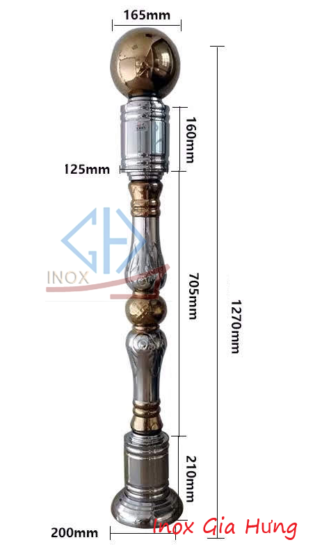 Trụ Cầu Thang Inox - 16
