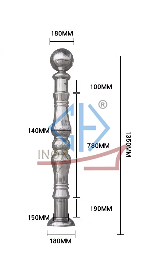 Trụ Cầu Thang Inox - 15