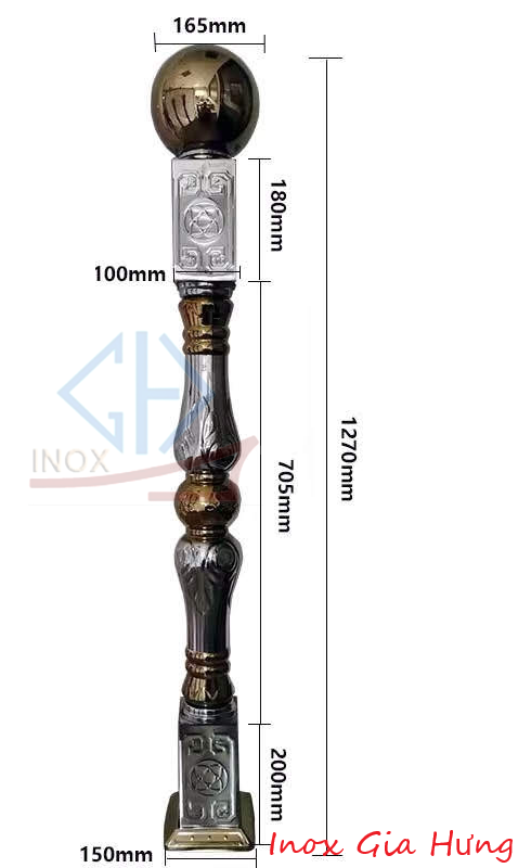 Trụ Cầu Thang Inox - 08