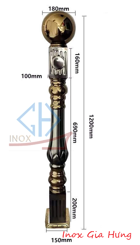 Trụ Cầu Thang Inox - 03