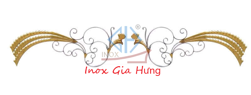 Vai cổng inox - HV con công mảnh