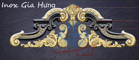 Vai cổng inox - HV sư tử vàng đen